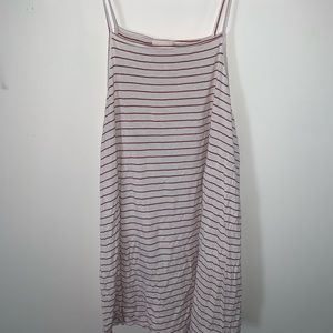 pink and white striped tank